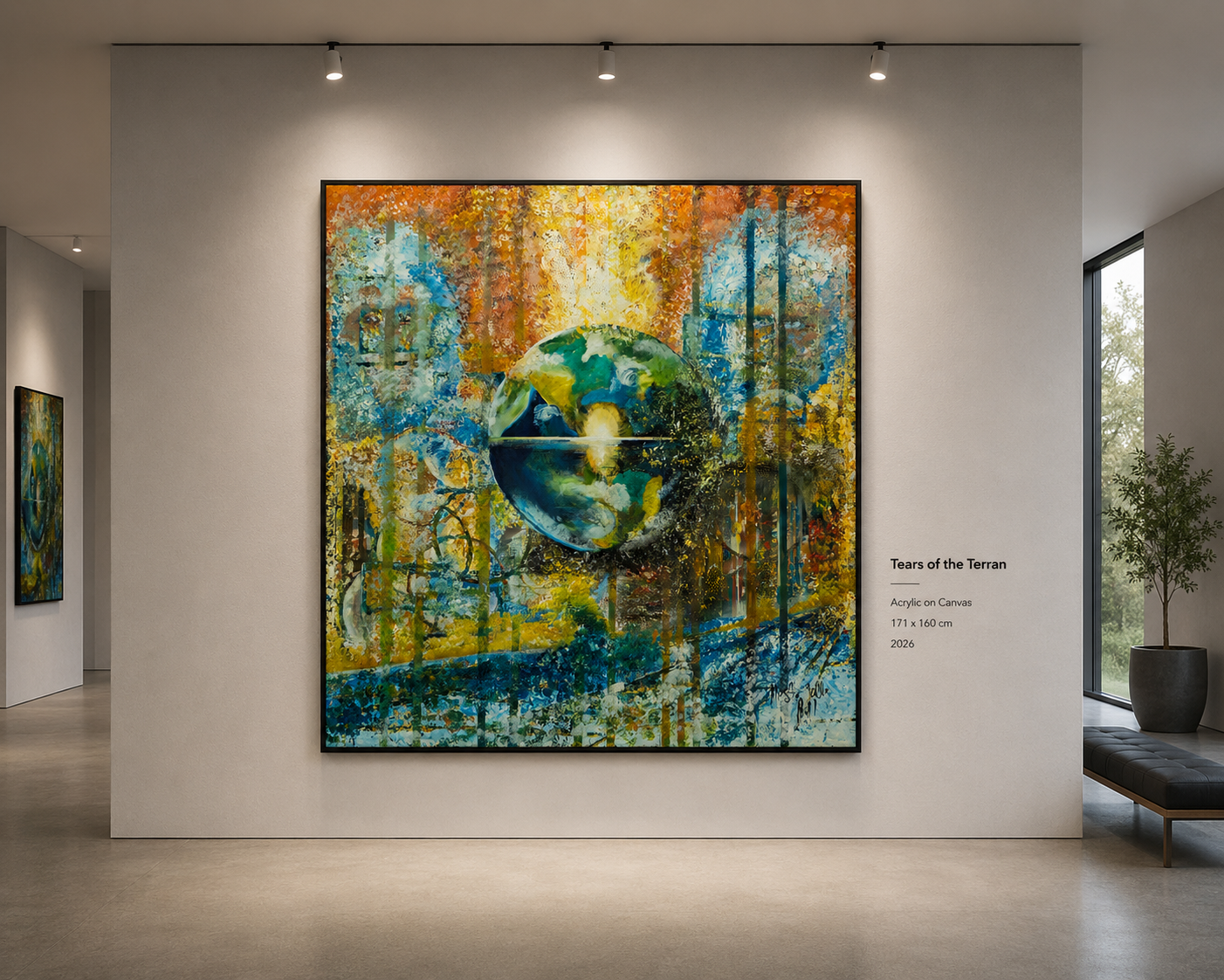Tears of the Terran — Acrylic painting by Nestor Talla